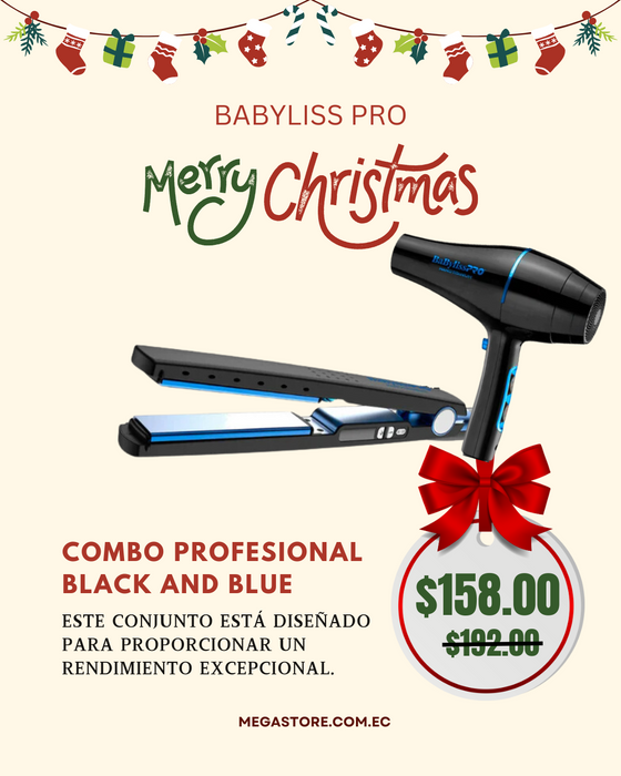 Combo Profesional Babyliss Secador + Plancha Limited Edition Nano Black