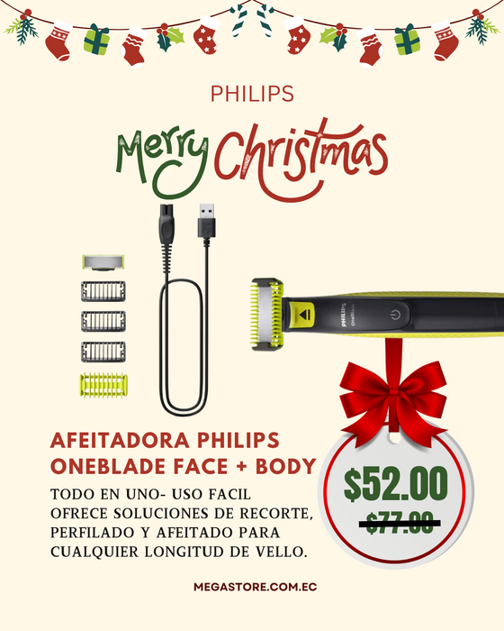 Philips OneBlade Face + Body: Afeitadora Híbrida Todo en Uno