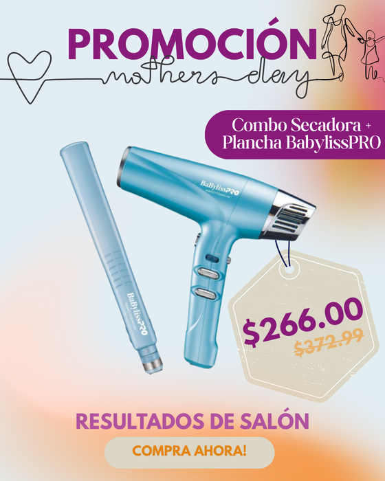 Set BaBylissPRO® Nano Titanium™ Dual Ionic: Plancha y Secador