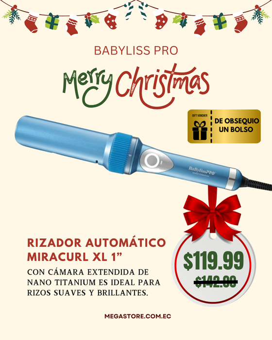 Rizador Automático BaBylissPRO MiraCurl XL 1” Cámara Nano Titanium