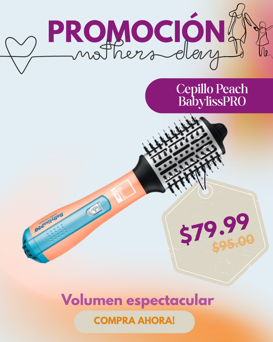 Cepillo Secador Eléctrico BaBylissPRO Edición Peach Glow 2.5”