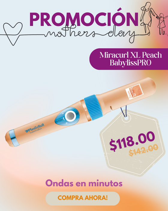 Rizador Automático BaBylissPRO MiraCurl XL 1” Peach Glow