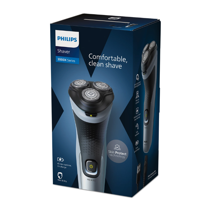 Afeitadora Philips X3063/00 Series 3000 Wet & Dry – Precisión y control total