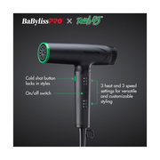 BaBylissPRO Tomb45® BNTC9200T45UX – Secador Digital Profesional 1400W - MegaStore