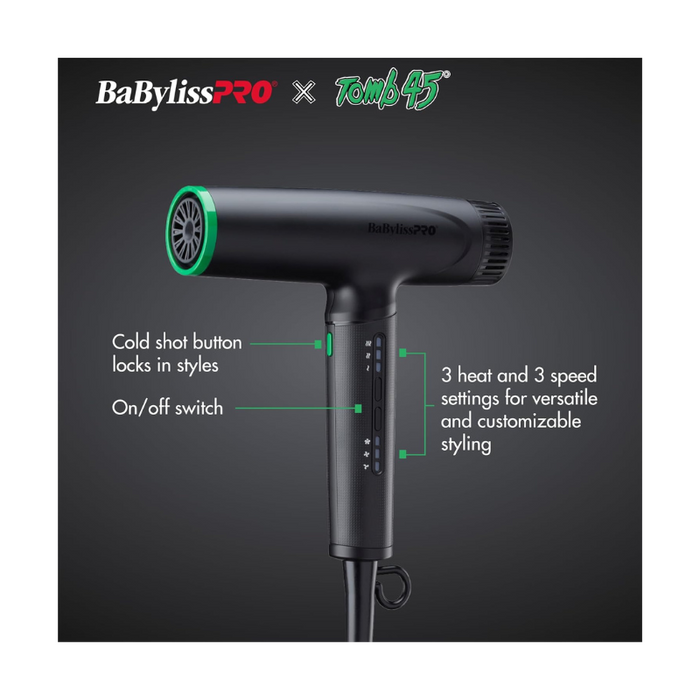 BaBylissPRO Tomb45® BNTC9200T45UX – Secador Digital Profesional 1400W