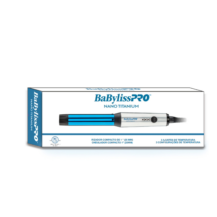 Barril Mini BaBylissPRO Nano Titanium 1” Compacto para Rizos Definidos