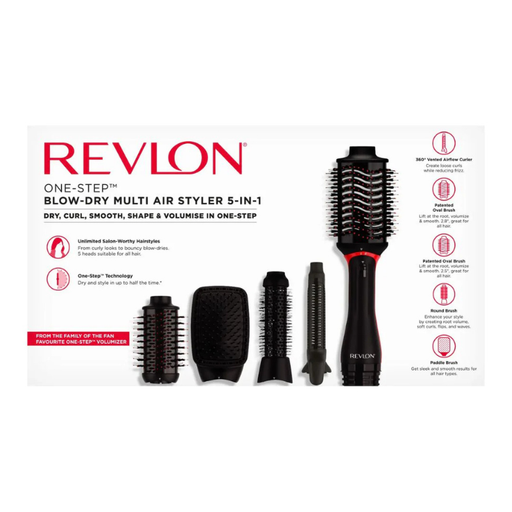 Revlon One-Step Multi Styler 5 en 1 | Secador, Alisador y Rizador en un Solo Paso - MegaStore