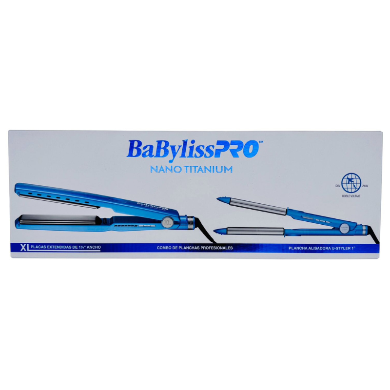 Combo BaBylissPRO Nano Titanium XL + U-Styler 1” Doble Voltaje - MegaStore