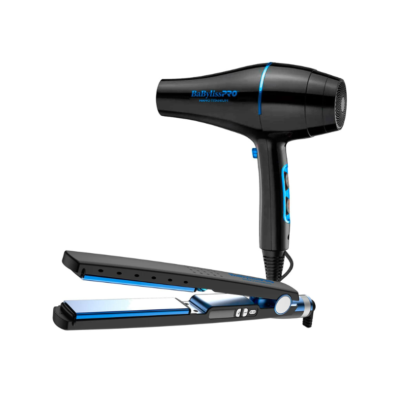 Combo Profesional Babyliss Secador + Plancha Limited Edition Nano Black - MegaStore
