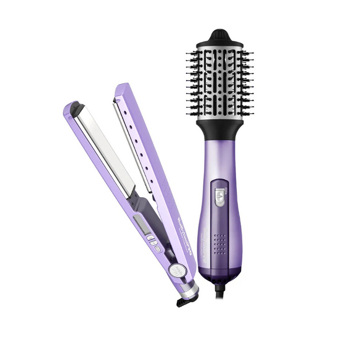 Combo BaByliss Plancha Iónica 1¼" y Cepillo Secador 2.5" – Lavanda