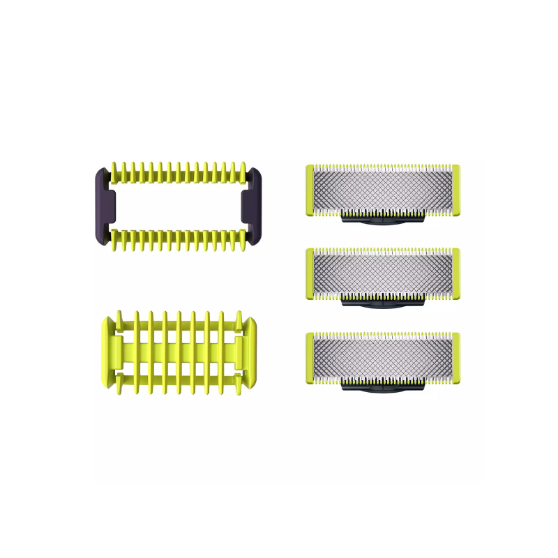 Philips OneBlade QP630/51 Kit de 3 Cuchillas y 2 Guías para Cuerpo - MegaStore