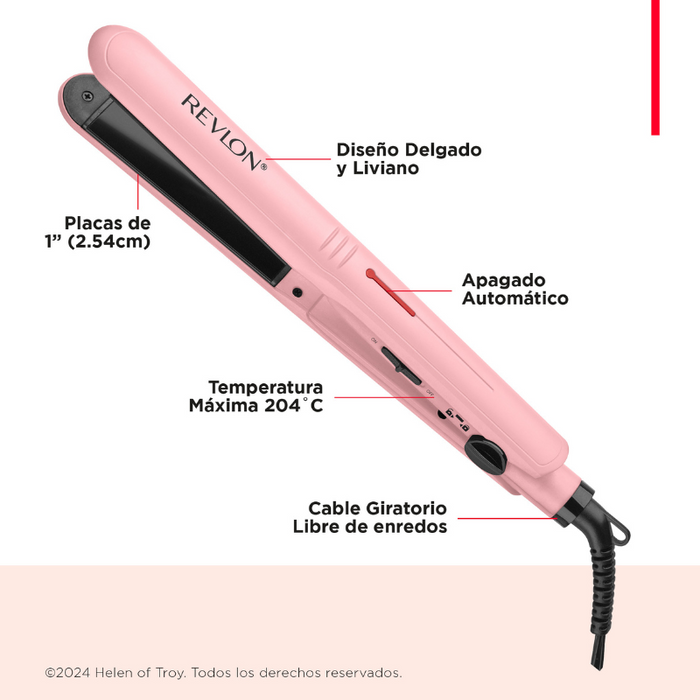 Plancha de Cabello de Cerámica Revlon 1” Edición Limitada
