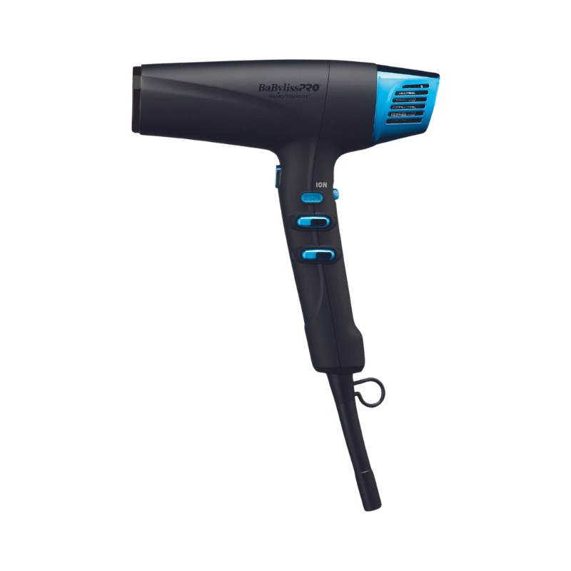 BabylissPro Nano Titanium Dual Ionic Secador - Edición Limitada Negro y Azul - MegaStore