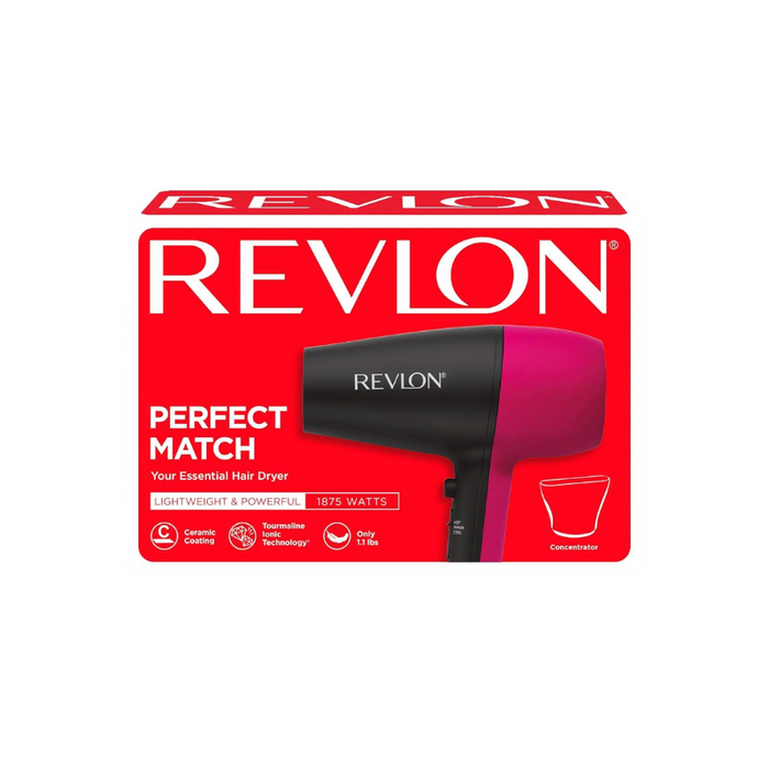 Secador de Pelo Revlon Perfect Match 1875W | Secado Rápido y Eficiente