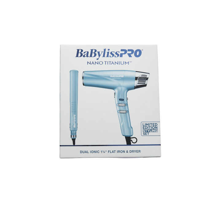 Set BaBylissPRO® Nano Titanium™ Dual Ionic: Plancha y Secador