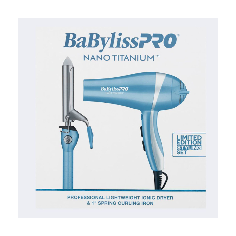 Set de Secador y Tenaza 1" Nano Titanium BaBylissPRO Edición Limitada - MegaStore
