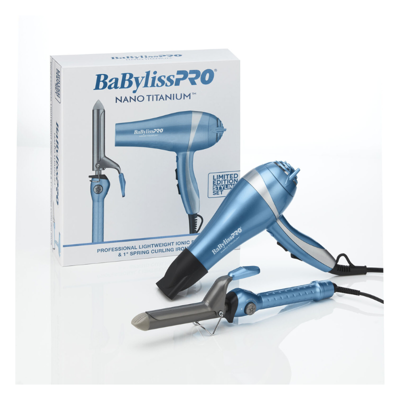 Set de Secador y Tenaza 1" Nano Titanium BaBylissPRO Edición Limitada - MegaStore