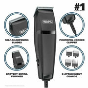 Kit Wahl HomeCut Cortadora de Cabello con Cable y Trimmer Inalámbrico - MegaStore