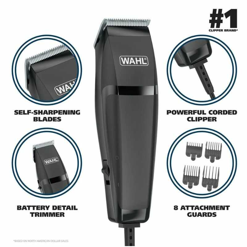 Kit Wahl HomeCut Cortadora de Cabello con Cable y Trimmer Inalámbrico - MegaStore