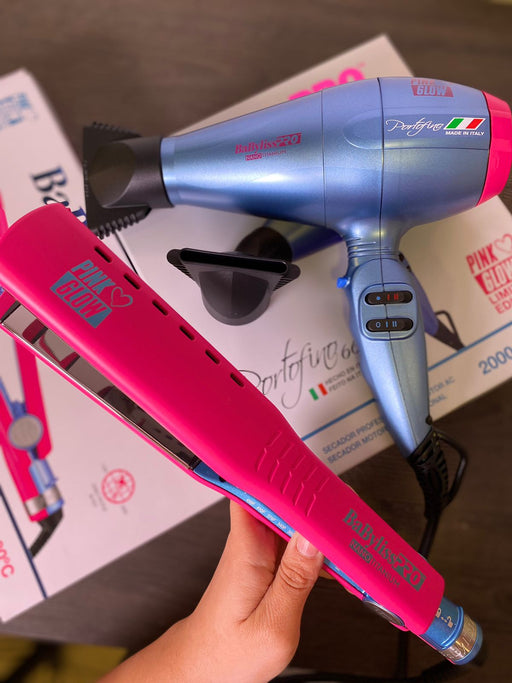 Kit Edición Limitada Pink Glow: Secador + Plancha Profesional Babyliss - MegaStore