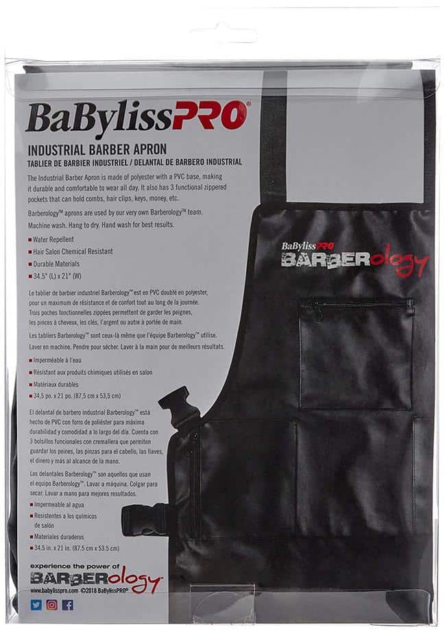 BaBylissPRO Delantal De Barberia Negro