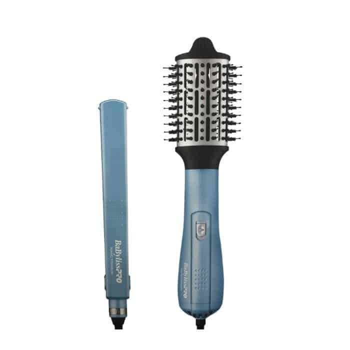 Combo Babyliss Plancha Ionica 1 14 Y Cepillo Secador 2.5
