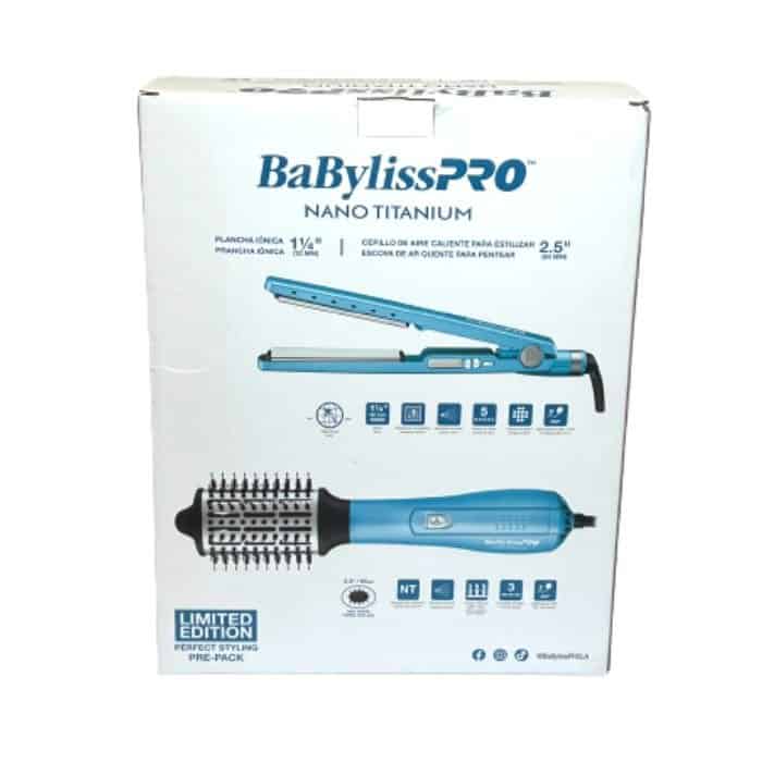 Combo Babyliss Plancha Ionica 1 1/4 Y Cepillo Secador 2.5
