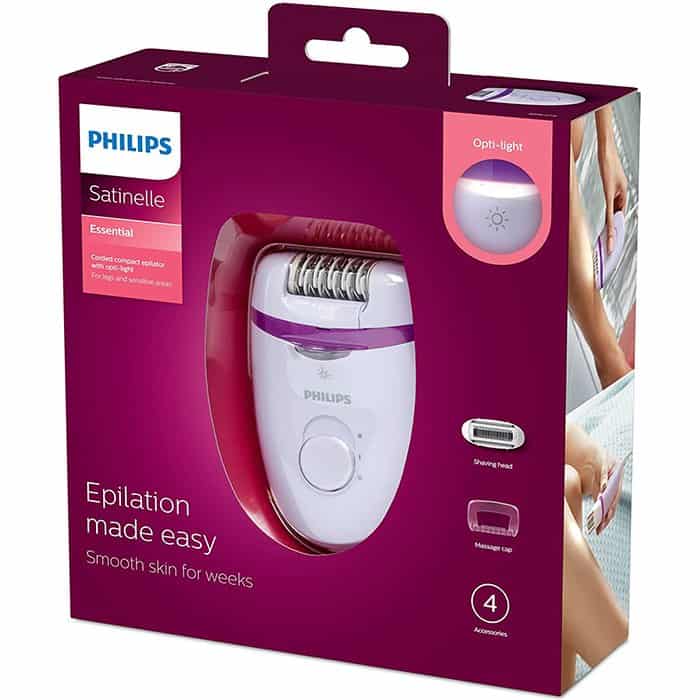 Depiladora Eléctrica Philips Satinelle Essential Lila