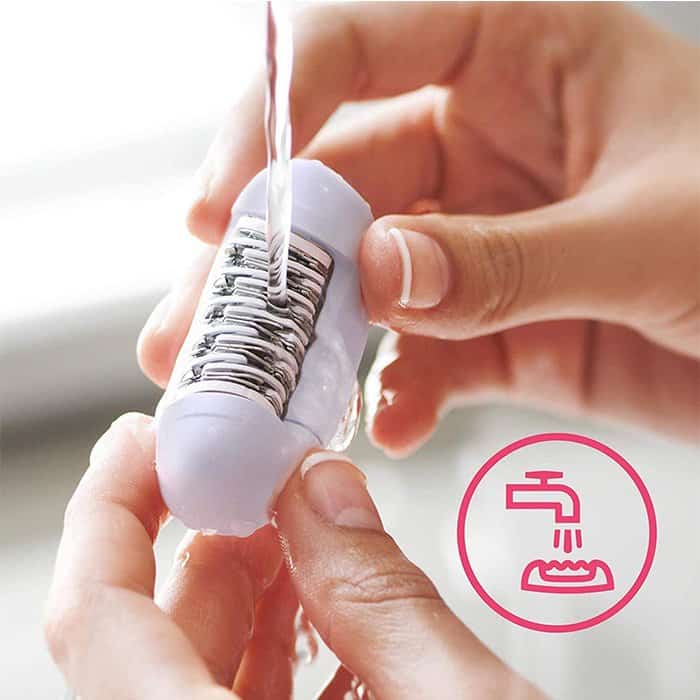 Depiladora-Eléctrica-Philips-Satinelle-Essential-Lila-lavable