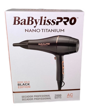 Secadora Babyliss Pro Rose Gold Black Profesional 2000 Watts B6176UX