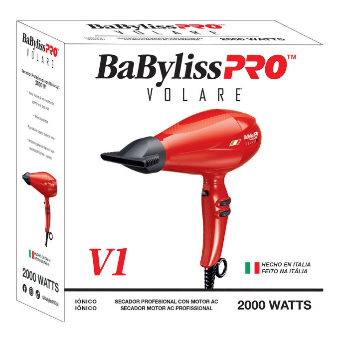 Secadora De Cabello Babyliss Estandar Volare Con Motor Ferrari BABFRV1UX BOX