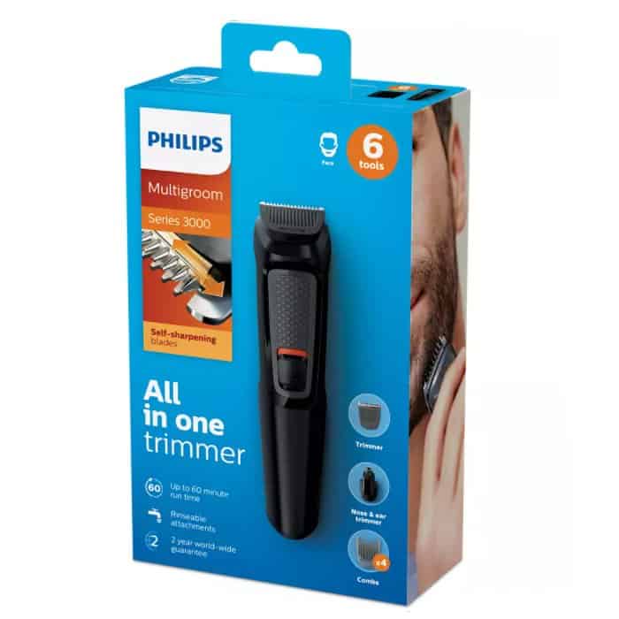 Recortador Philips Recargable Multigroom 6 en 1 MG3710/15 caja